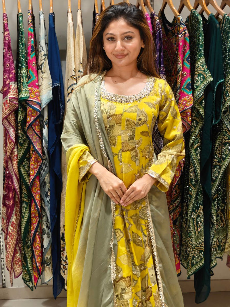 Yellow Anarkali