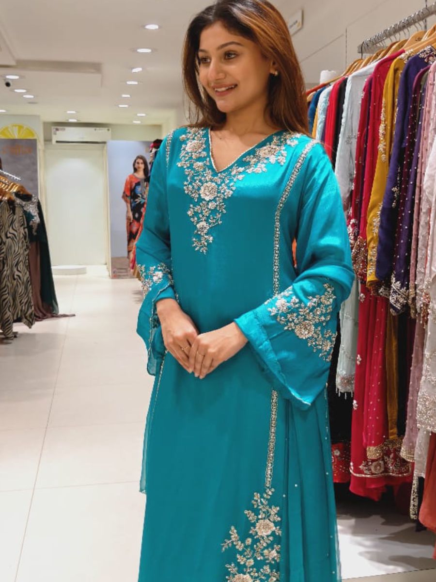 Turquoise Kurta Set