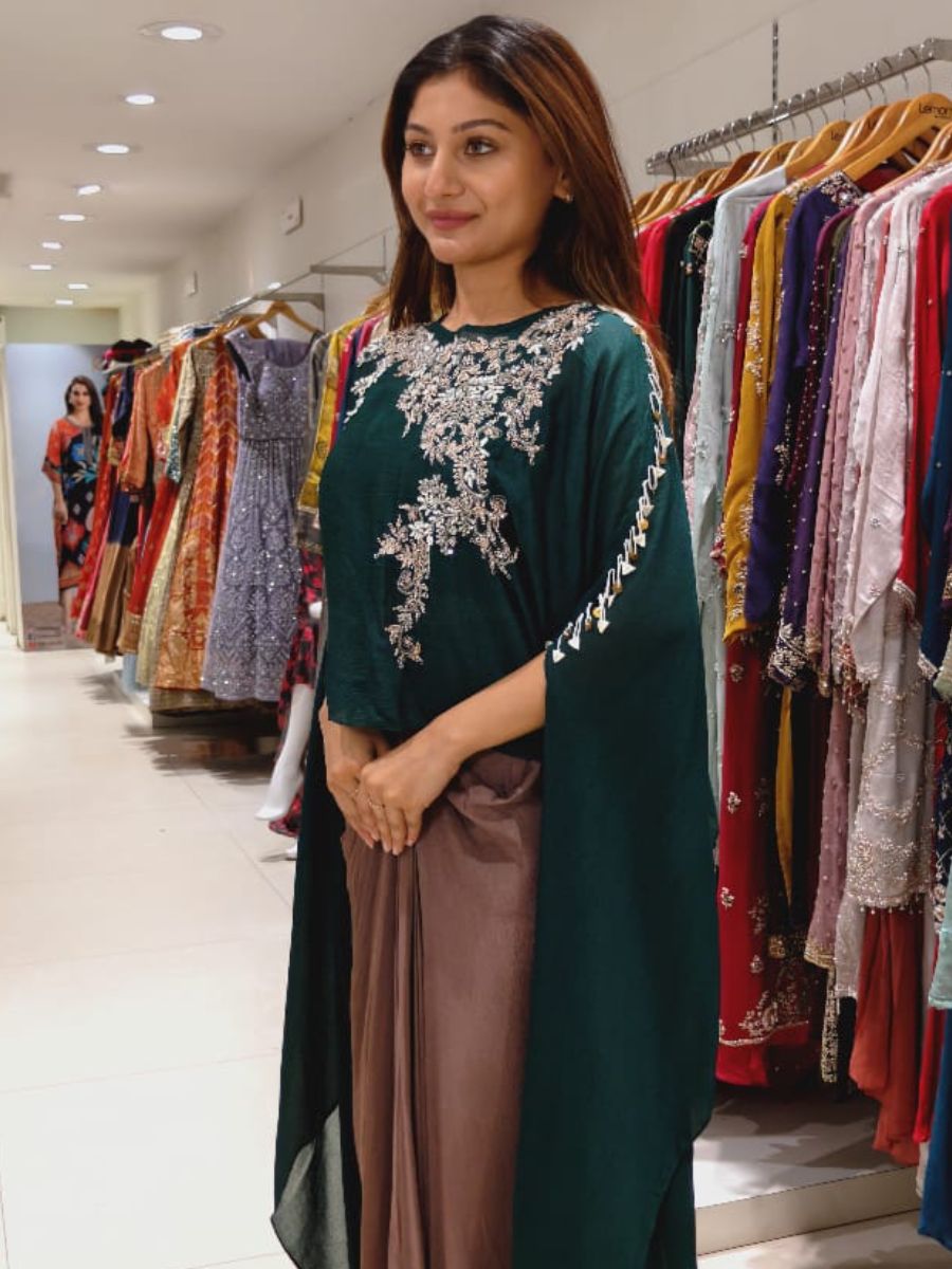 Green Kaftan Set