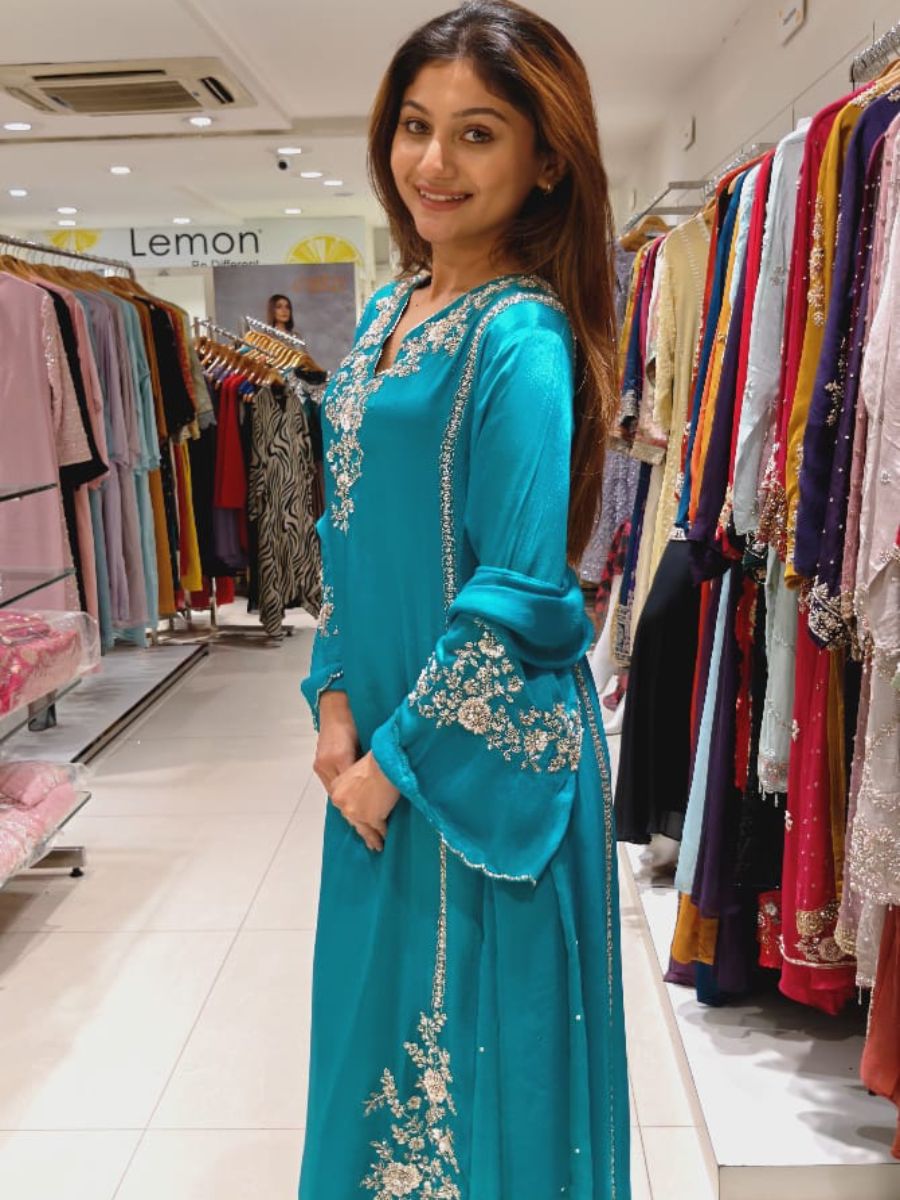 Turquoise Kurta Set