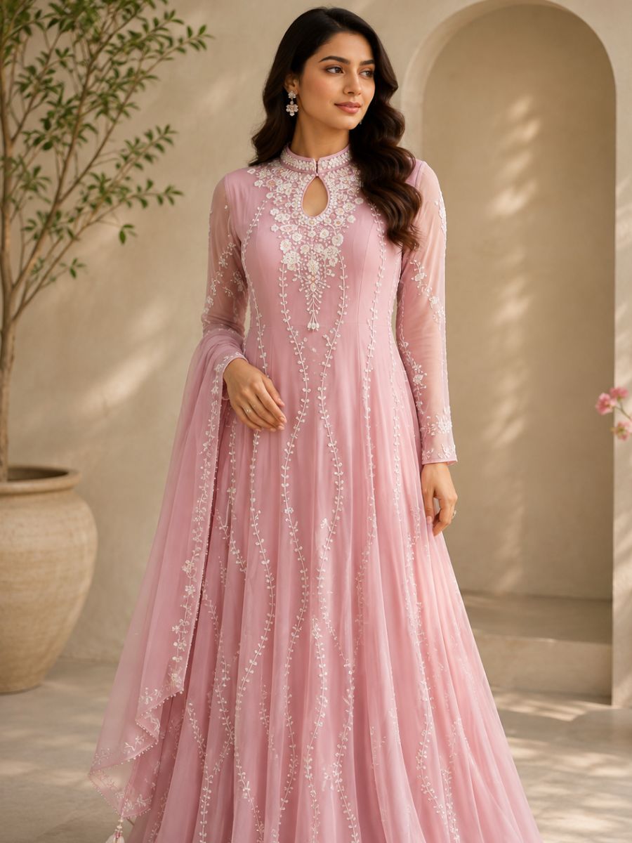 Embroidered Anarkali Gown