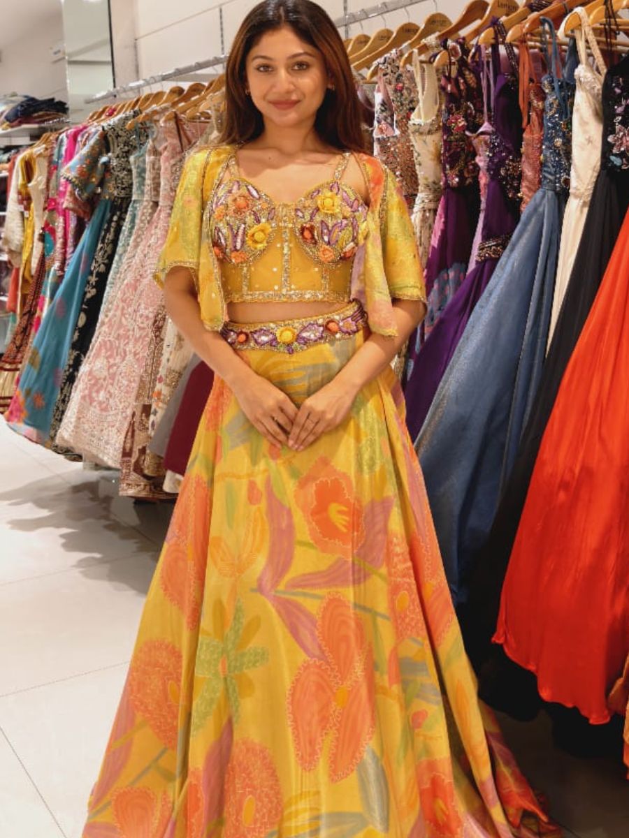 Yellow Pastel Lehenga Set
