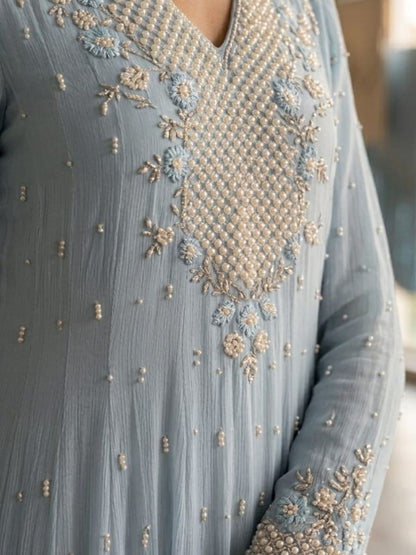 Flowing Embellished Gown