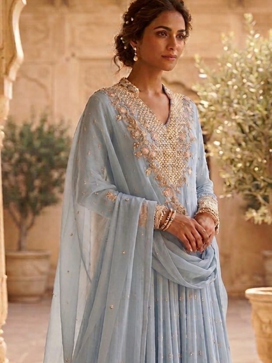 Flowing Embellished Gown